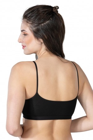 مشدّ صدر أسود مبطن من القطن المودال من بوديوم بلس 1425