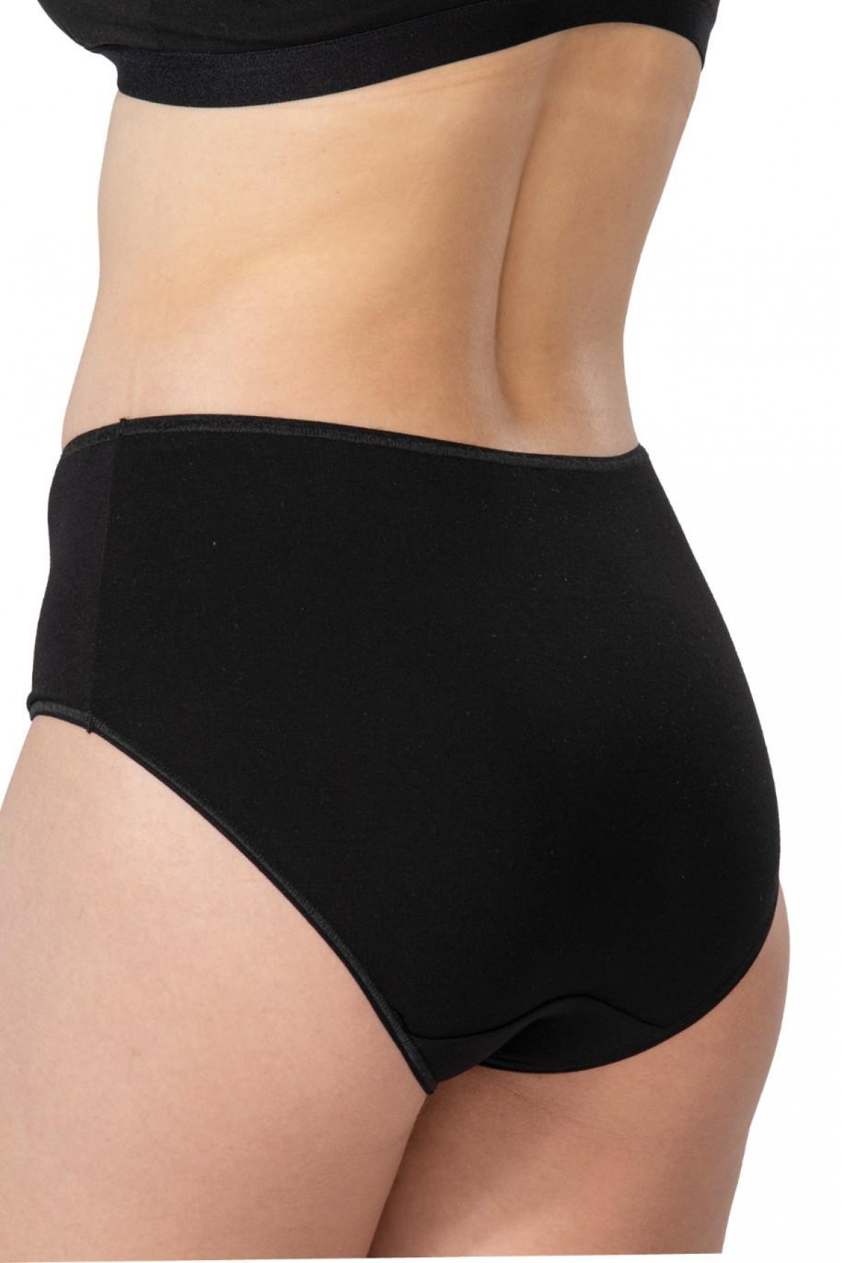 BLACK MI Podyumplus 1442 Modal Cotton High-Waisted Panties