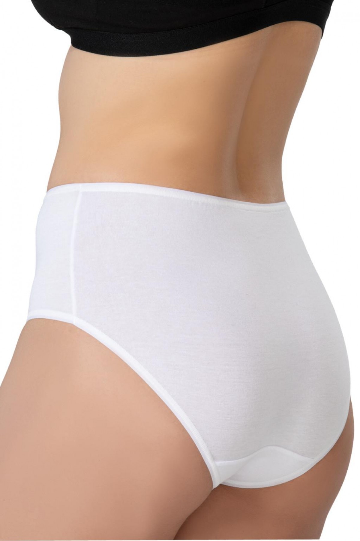 WHITE MI Podyumplus 1442 Modal Cotton High-Waisted Panties