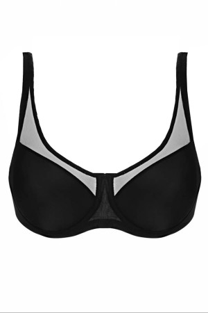 حمالة صدر سوداء من التول المبطن من ماركة MI Podyumplus مقاس 167C لتشكيل الجسم