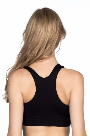 أسود MI Podyumplus 4001 حمالة صدر رياضية ناعمة