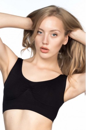 مشدّ أسود من ماركة MI Podyumplus 4005 بحمالات سميكة وناعمة