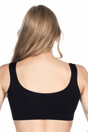 مشدّ أسود من ماركة MI Podyumplus 4005 بحمالات سميكة وناعمة