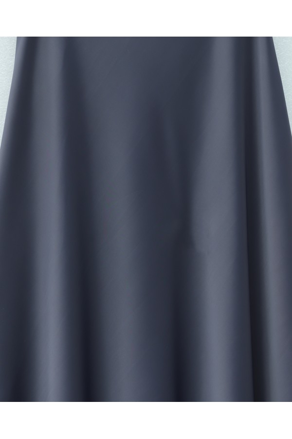 Zra Plain Satin Skirt -Smoked 