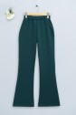 Imported Fabric Flared Trousers -Emerald