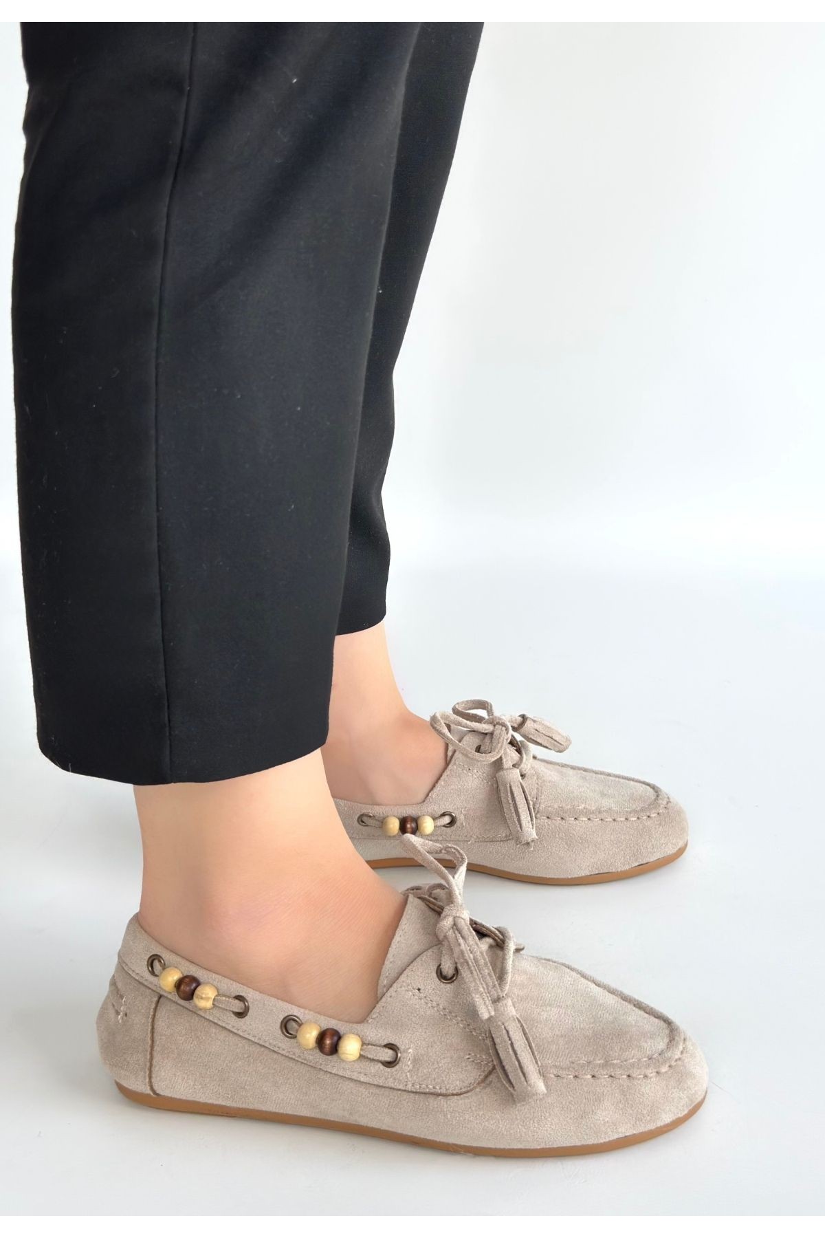 Elora Mink Suede Ballet Flats