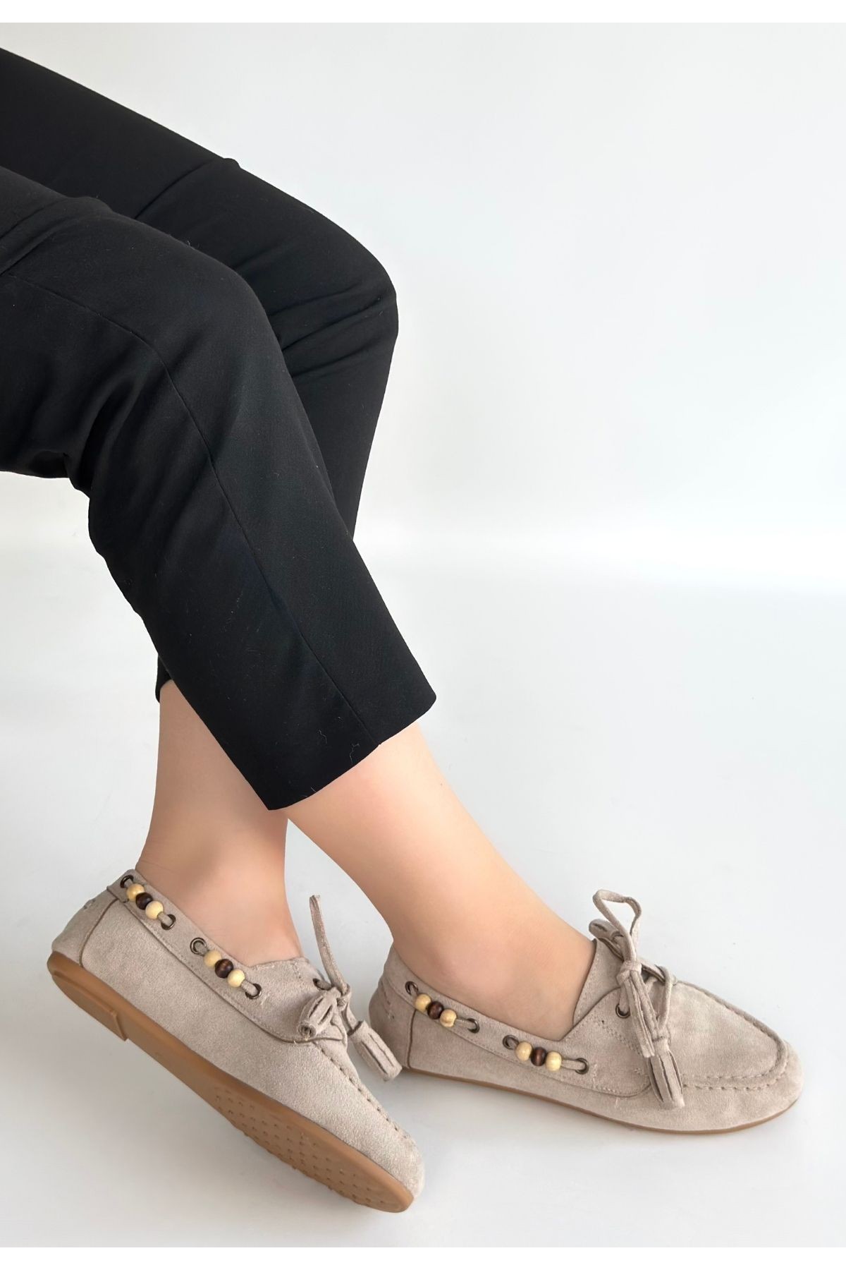 Elora Mink Suede Ballet Flats
