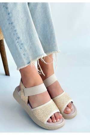 صندل جيك بيج من الجلد المنسوج