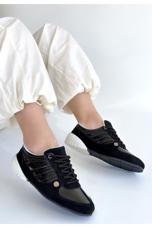 Jawen Siyah Nubuk Spor Ayakkabı