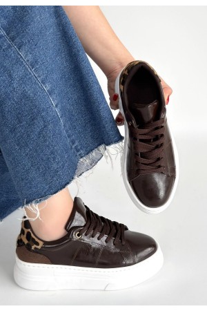Jetan Kahverengi Rugan Bağcıklı Spor Ayakkabı