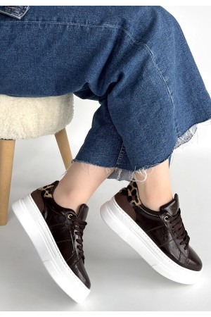 Jetan Kahverengi Rugan Bağcıklı Spor Ayakkabı