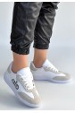 Lendo White Leather Lace-up Sneakers