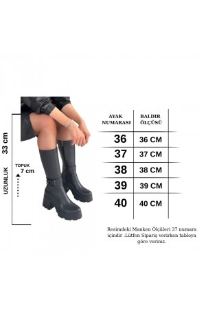 حذاء موكي أسود بكعب من الجلد