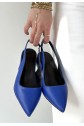 Morji Blue Leather High Heel Shoes