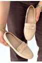 Owes Beige Leather High Heel Shoes
