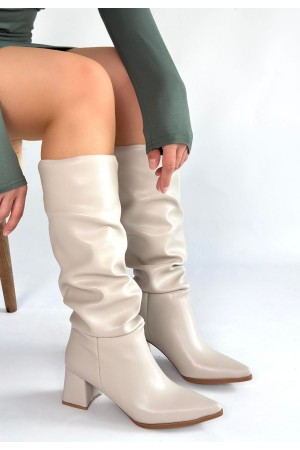 أحذية بيتاي تين الجلدية ذات الكعب العالي