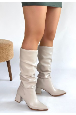 أحذية بيتاي تين الجلدية ذات الكعب العالي