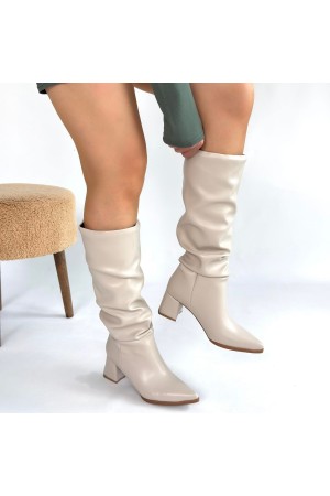 أحذية بيتاي تين الجلدية ذات الكعب العالي