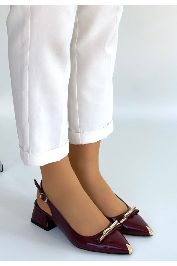Ricky Burgundy Patent Leather High Heels