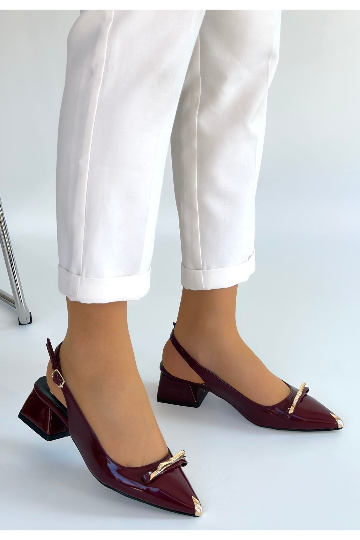 Ricky Burgundy Patent Leather High Heels