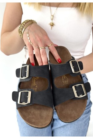 Rıno Siyah  Nubuk Terlik