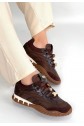 Tues Brown Nubuck Lace-up Sneakers
