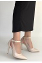 Wenni Beige Patent Leather Stiletto Shoes