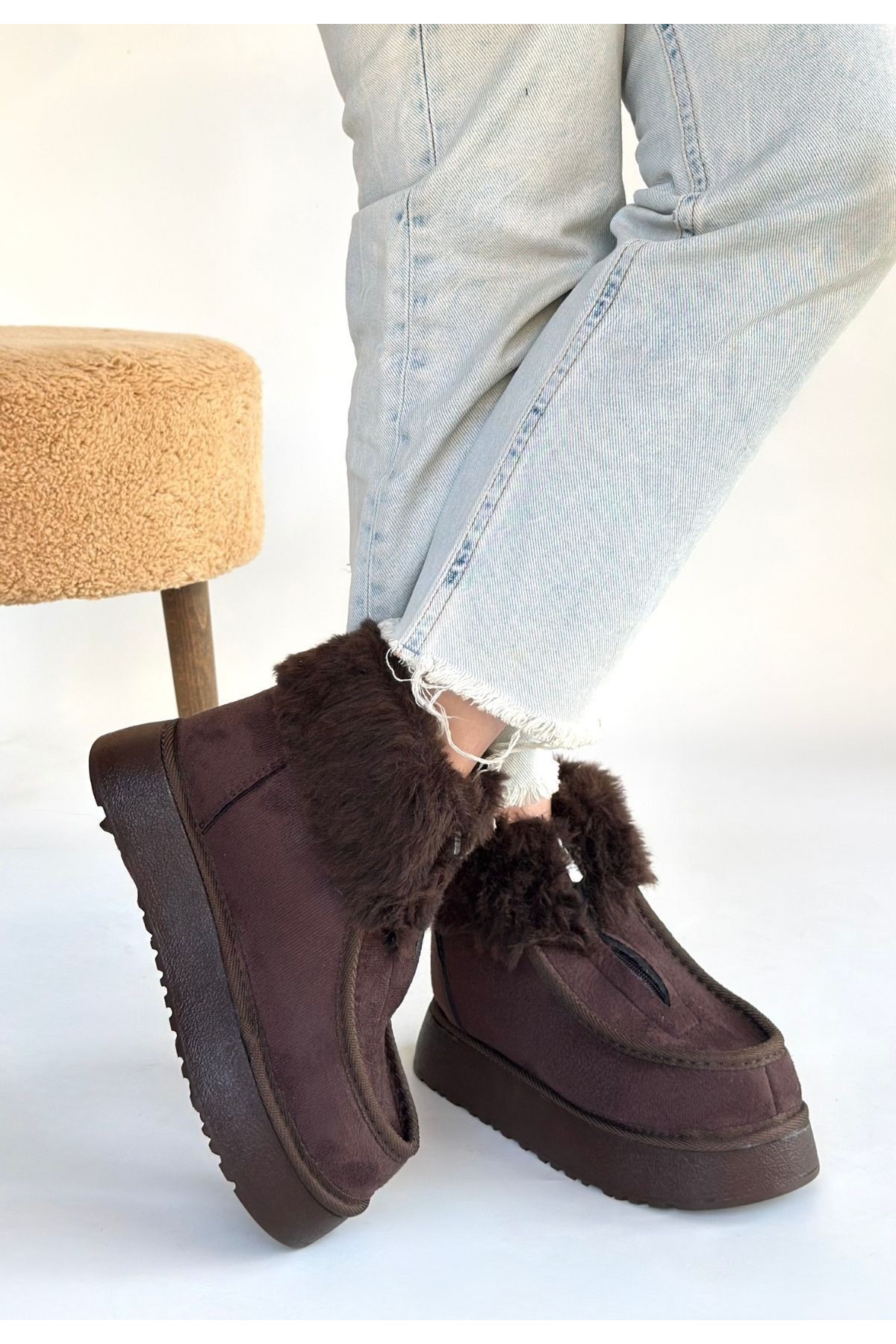 Zinnia Brown Suede Boots