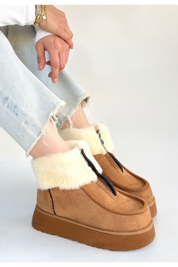Zinya Tan Suede Boots