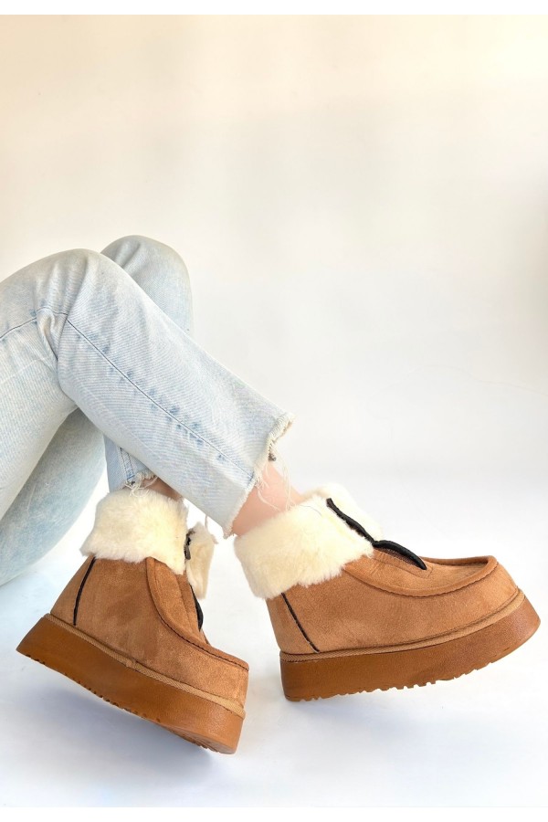 Zinya Tan Suede Boots