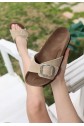 Zooy Beige Nubuck Slippers