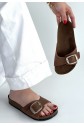 Zooy Tan Nubuck Slippers