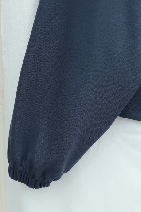 Round Neck, Batwing Sleeve, Elastic Waist Skirt Set -Oil color