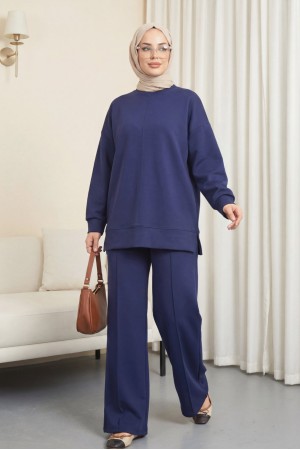 Yuvarlak Yaka Çimalı Oyşo İkili Takım -Laci