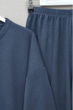 Oysho Set with Snap Button Sides and Trimmed Trousers -Oil color