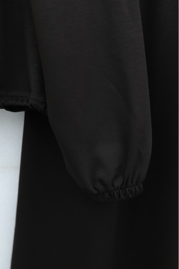 Oysho Set with Zipper, Elastic Waist, Shirt Collar, and Flap Pockets -Dark Coffee