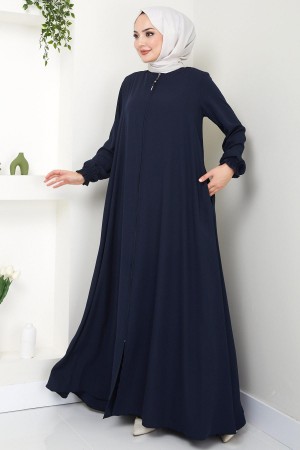 Büyük Beden Mevlana Ferace Lacivert HM02153