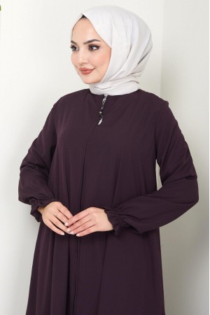 Büyük Beden Mevlana Ferace Mürdüm HM02153