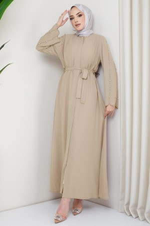 Kolu Taşlı Gizli Patlı Ferace Bej HM2152