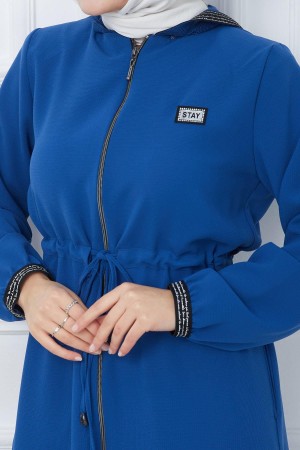 File Kapşonlu Bağlamalı Ferace İndigo HM2360