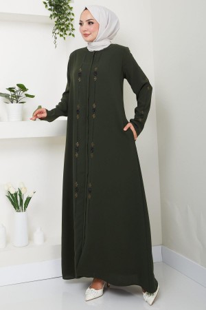 Simge Taşlı Ferace Haki HM2480