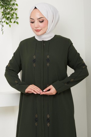 Simge Taşlı Ferace Haki HM2480