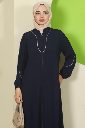 Biye Detaylı Ferace Lacivert HM2812