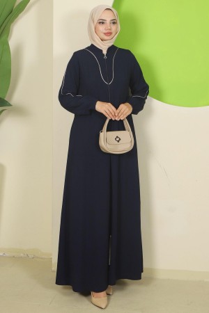 Biye Detaylı Ferace Lacivert HM2812