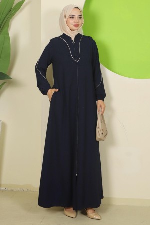Biye Detaylı Ferace Lacivert HM2812