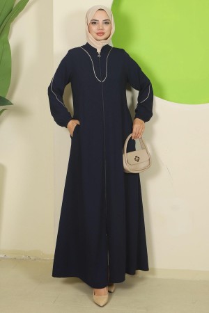 Biye Detaylı Ferace Lacivert HM2812