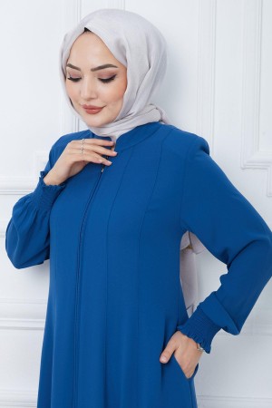Plus Size Mevlana Abaya Indigo HM02362