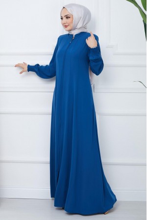 Plus Size Mevlana Abaya Indigo HM02362
