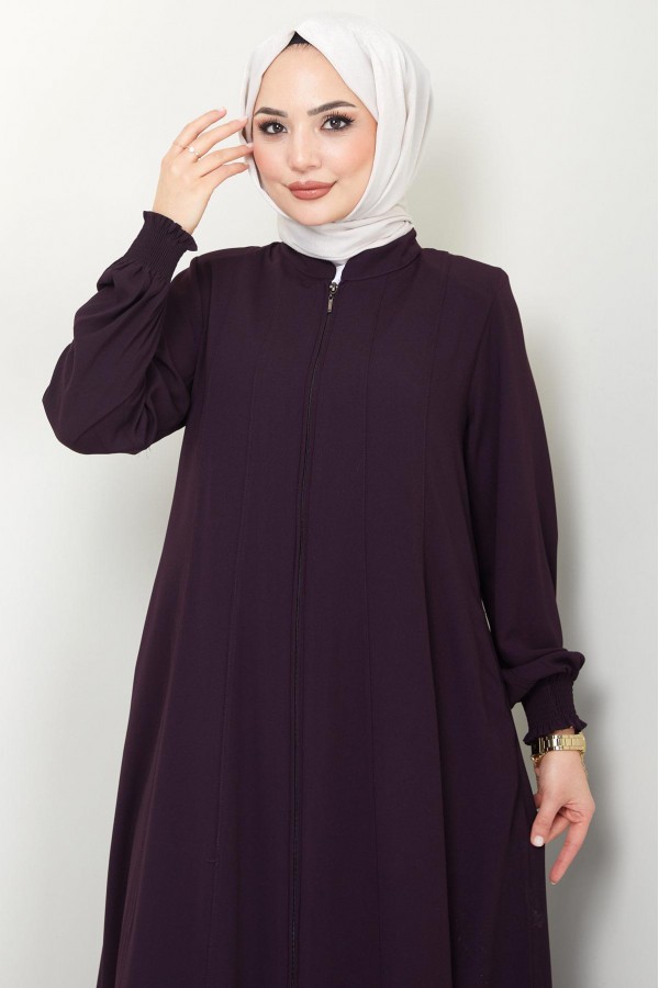 Parçalı Battal Beden Mevlana Ferace Mürdüm HM02362