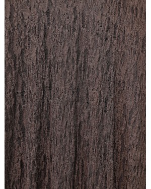 Patterned Lined Guipure Lace Skirt -Brown
